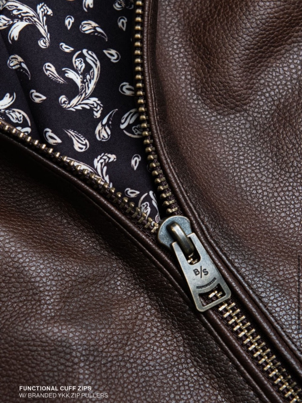 Boda Skins vintage Brown Leather Zip-Front Jacket - Picture 7 of 13